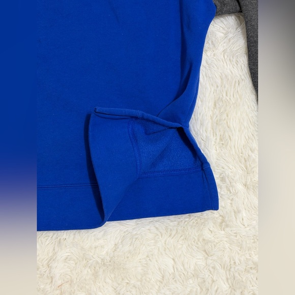 Nike Unisex Blue Crewneck Sweatshirt XXL Colorblock Gray Sleeves Athletic Look - Picture 6 of 12
